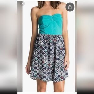 NWT Roxy Sleep To‎ Dream Teal Halter Dress